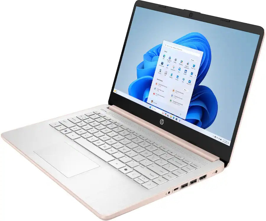 HP 14-dq6105dx 14" HD Laptop N150, 4GB RAM, 128GB UFS, Windows 11 H in S Mode, Pale Rose Gold