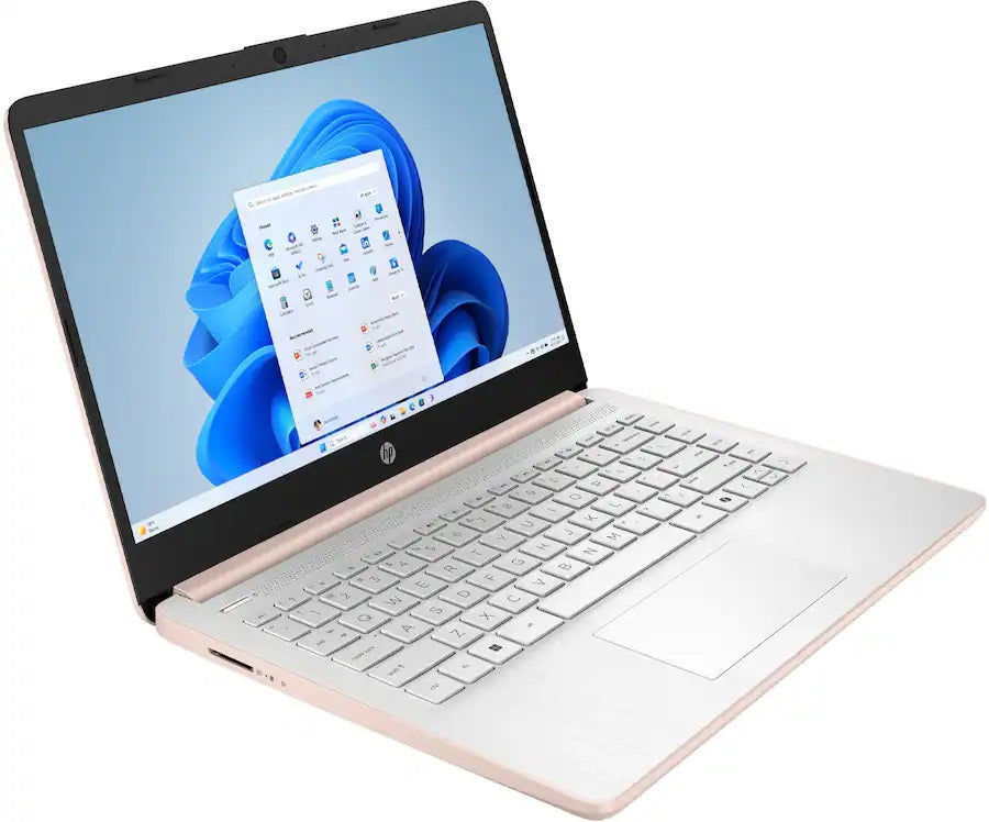HP 14-dq6105dx 14" HD Laptop N150, 4GB RAM, 128GB UFS, Windows 11 H in S Mode, Pale Rose Gold