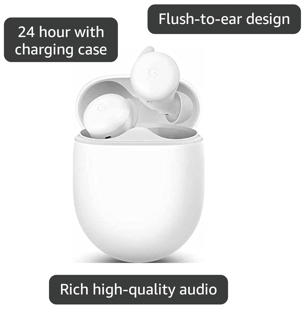 Google Pixel Buds A-Series True Wireless In-Ear Headphones/Earbuds, Clearly White