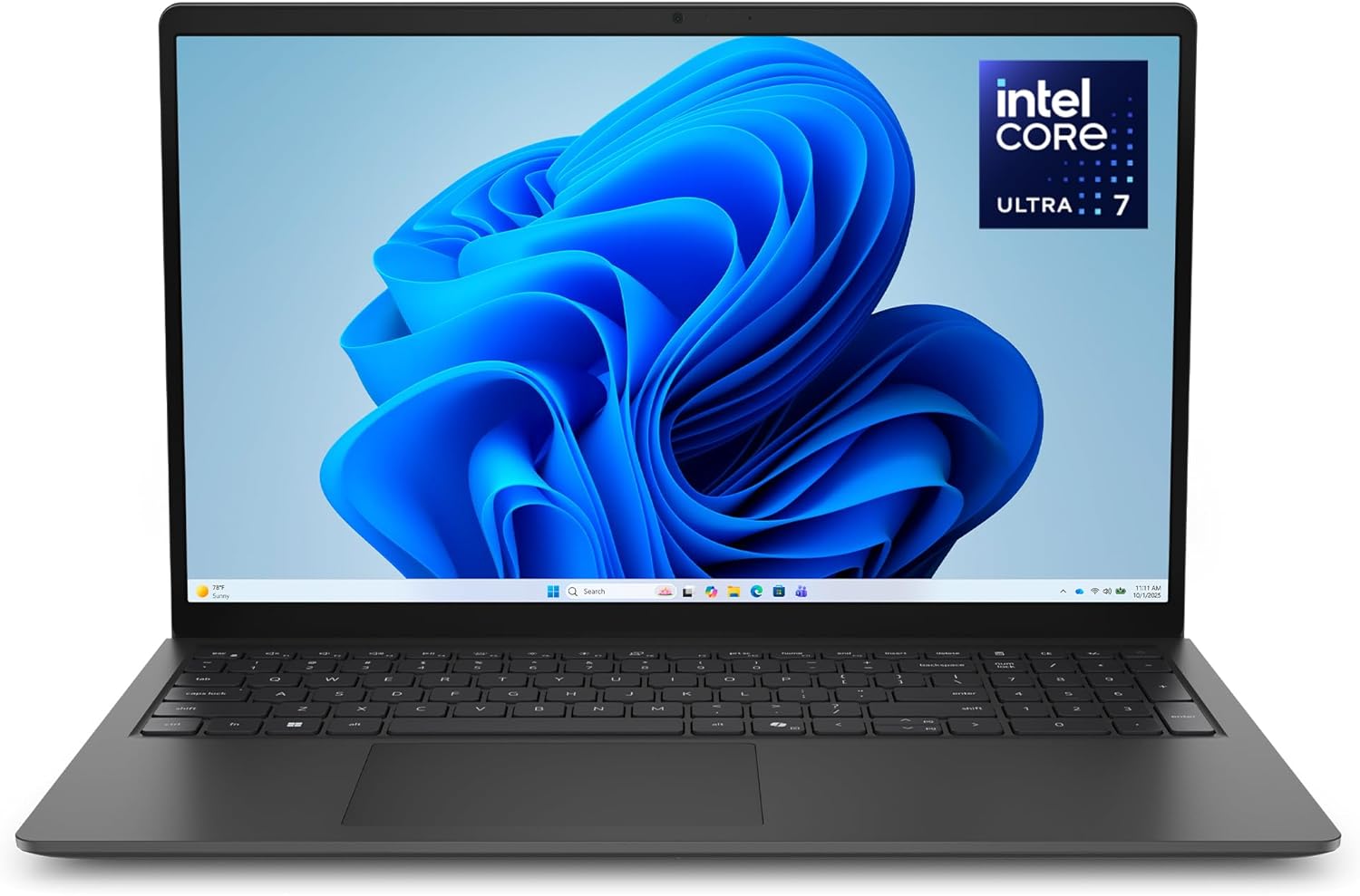 Dell 15 D15260 15.6" FHD Touchscreen Notebook PC Intel Core Ultra 7 255U 1TB SSD 16GB RAM W11, Carbon Black
